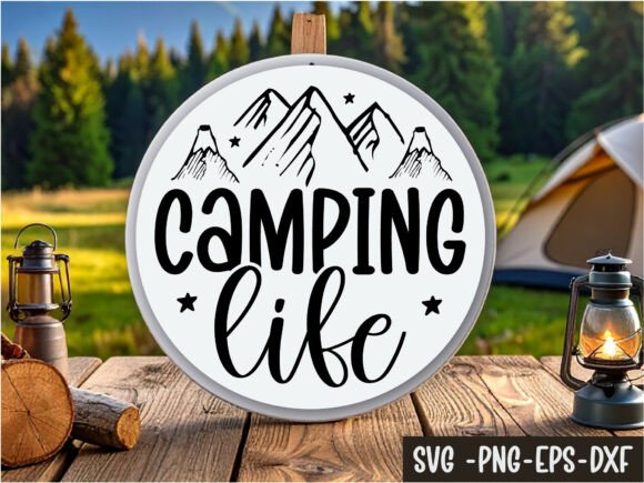 Camping Life Round Sign Svg: A Versatile Design for Creative Projects