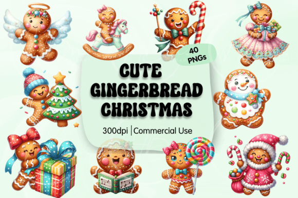 Christmas Gingerbread Cookie Clipart