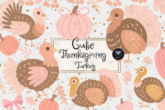 Cute Thanksgiving Turkey Pumpkin Clipart