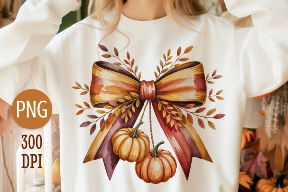 Fall Bow Clipart with Pumpkins PNG: A Cozy Addition to Your Creative Projects