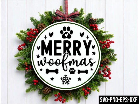 Merry Woofmas Round Sign Svg: A Versatile Design for Creative Projects