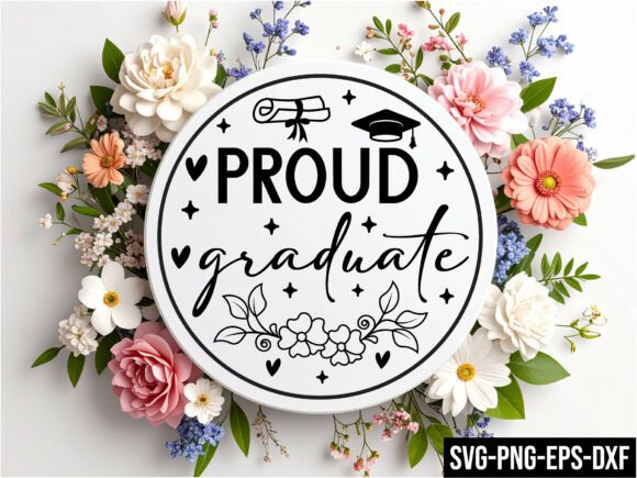 Proud Graduate Round Sign Svg for All Your Creative Projects