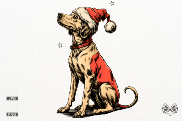 Vintage Christmas Santa Dog Png: A Creative Treasure for Every Holiday Project